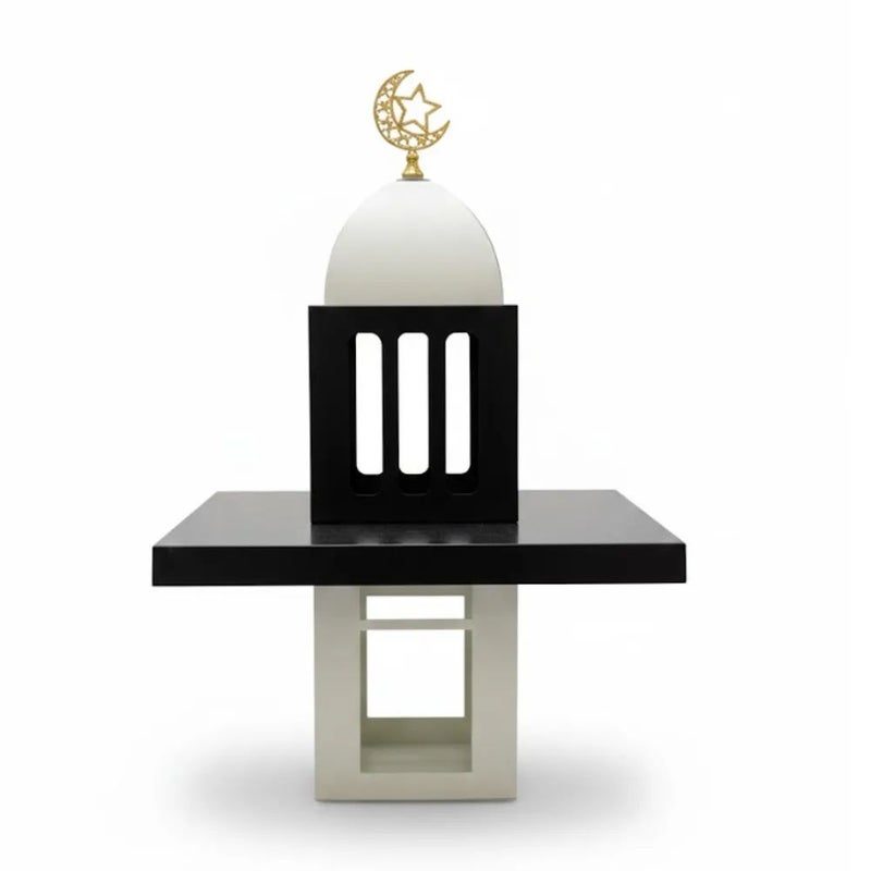 Ramadan Decoration Islamic Mosque Shaped LED Lantern With Crescent Moon And Star Topped
